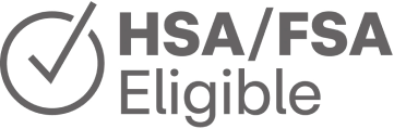Badge showing that treatment is HSA and FSA eligible