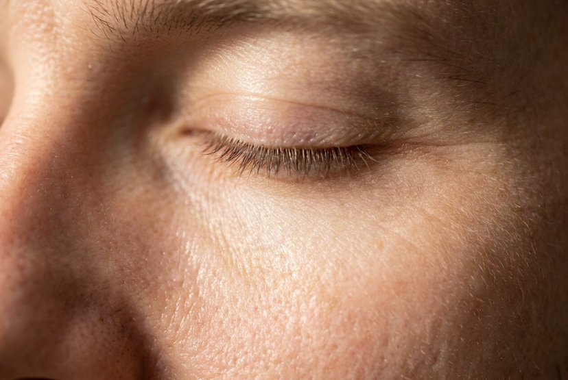 Close-up of the under-eye area