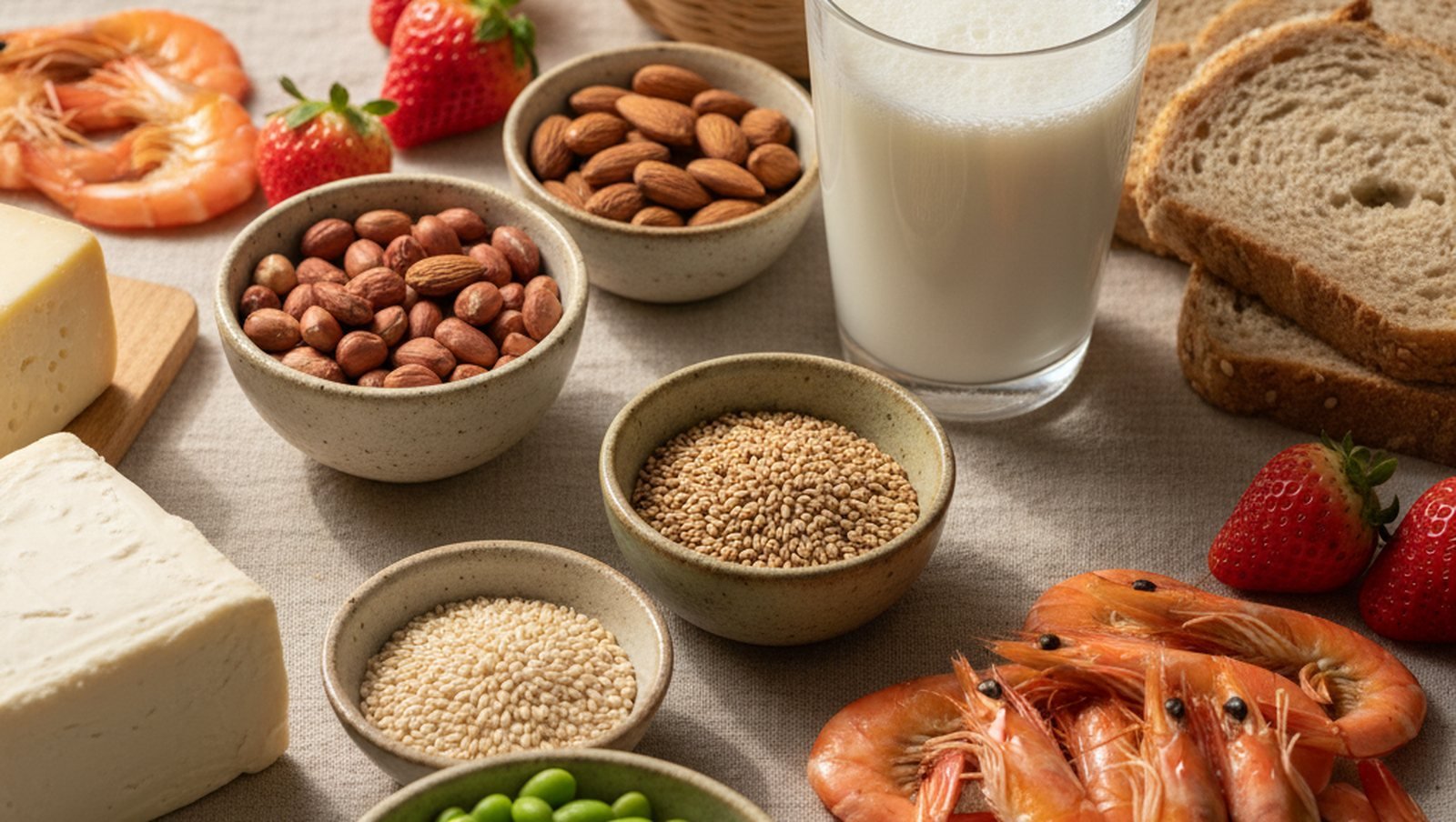 Common allergen foods for food allergy testing at GENEVA Med in Alpharetta